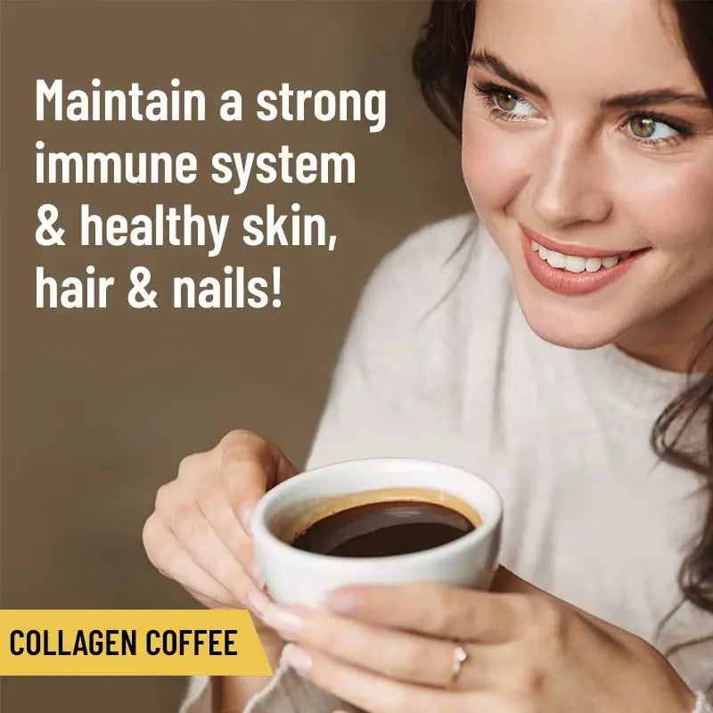 Collagen Coffee with Vitamin C and Biotin | Instant Coffee for Skin Beauty, Anti-Aging, Nails and Hair Care - ( 20 sachets )