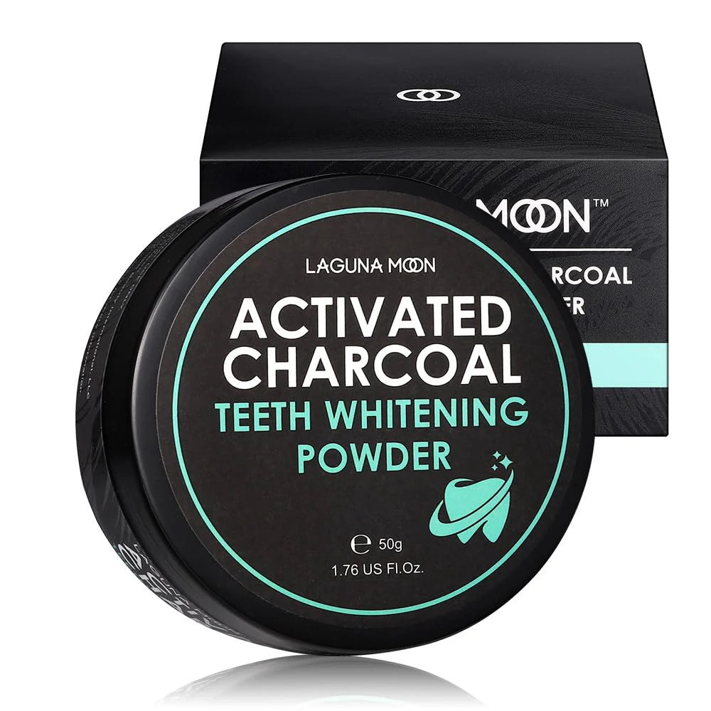 Activated Charcoal Natural Teeth Whitening Powder - Organic Activated Charcoal Purely White Tooth Cleaning Powder (60g)