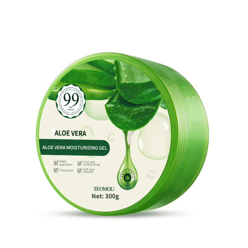 99% Aloe Vera Moisturizing Gel with natural extracts for Deep Hydration, Pore Refining, Nourishes & Soothing, refreshes and softens dry skin, fights Acne Ideal for Skin, Scalp & Hair Hydration, Calming Moisturizer for Soothing After Sun Care Relief - 300g