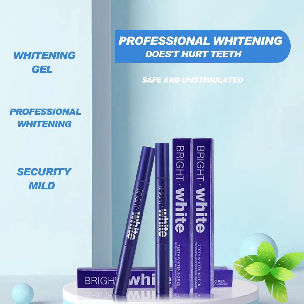 BRIGHT WHITE Teeth Whitening Pen, 20+ Uses - Effective, Painless, No Sensitivity, Easy to Use, Mint Flavor Teeth whitening Gel Pen ( Pack of 2 )