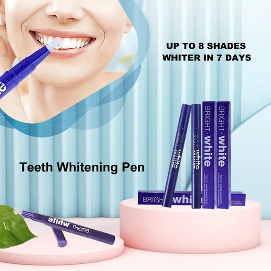 BRIGHT WHITE Teeth Whitening Pen, 20+ Uses - Effective, Painless, No Sensitivity, Easy to Use, Mint Flavor Teeth whitening Gel Pen ( Pack of 2 )